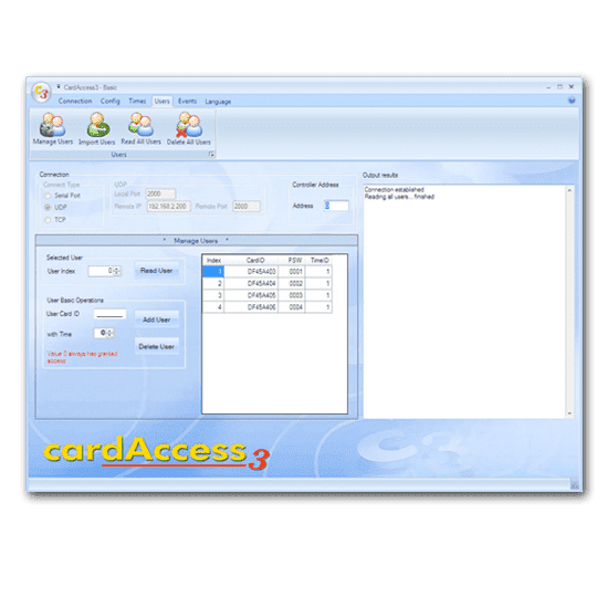 Fiche utilisateur CardAccess3